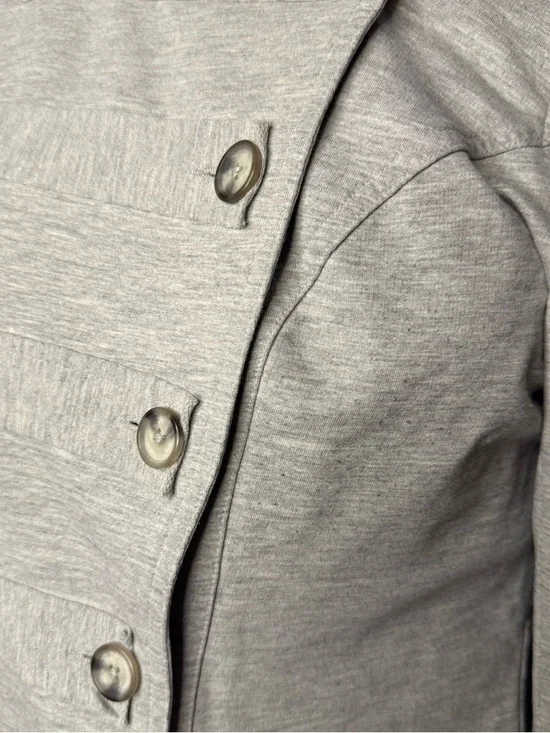 Cabi XL Women’s Double-Breasted Light Gray Jacket Military Style Jacket Soft - Picture 3 of 15